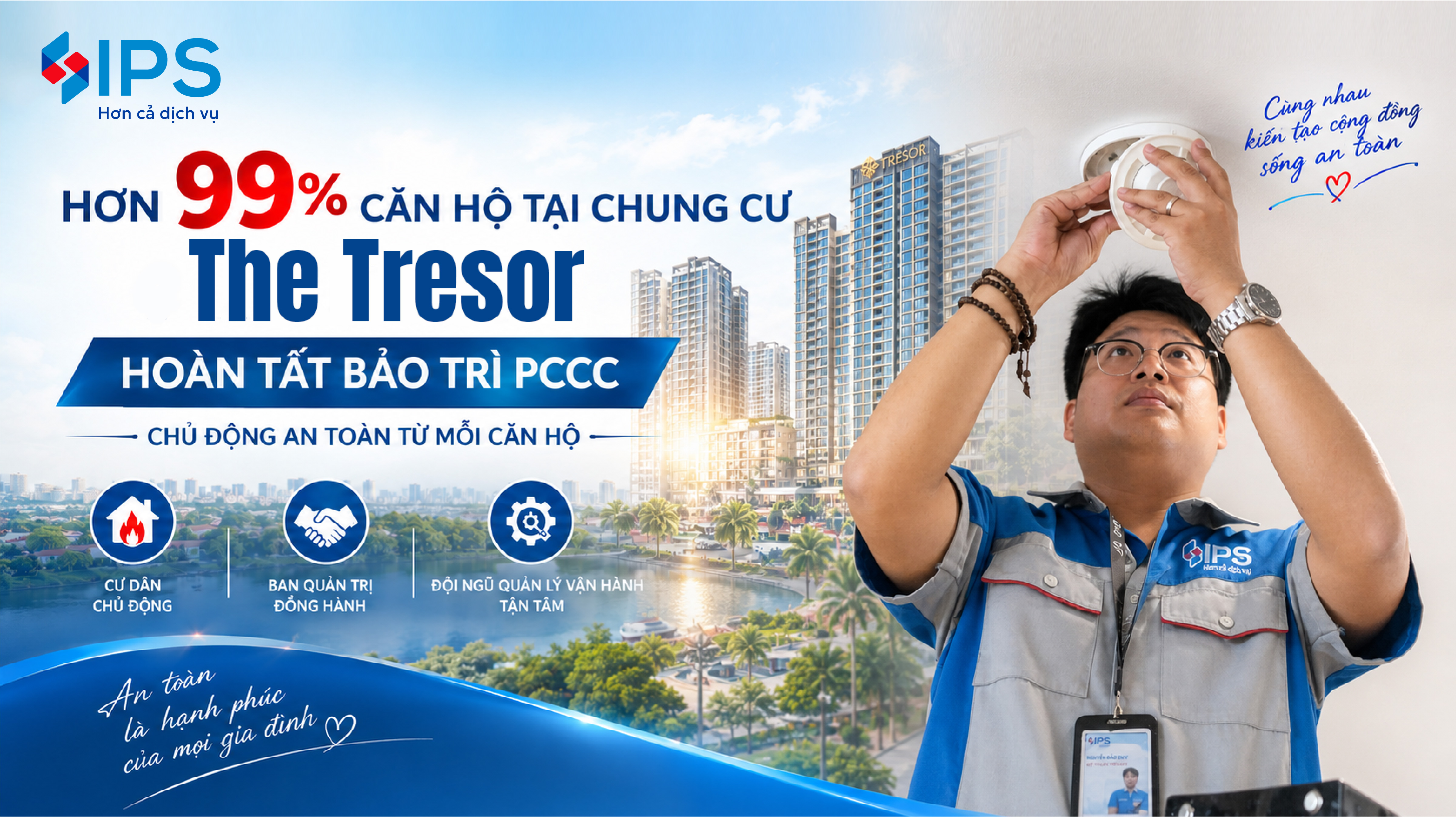 Hơn 99% căn hộ Tresor hoàn tất bảo trì PCCC | IPS