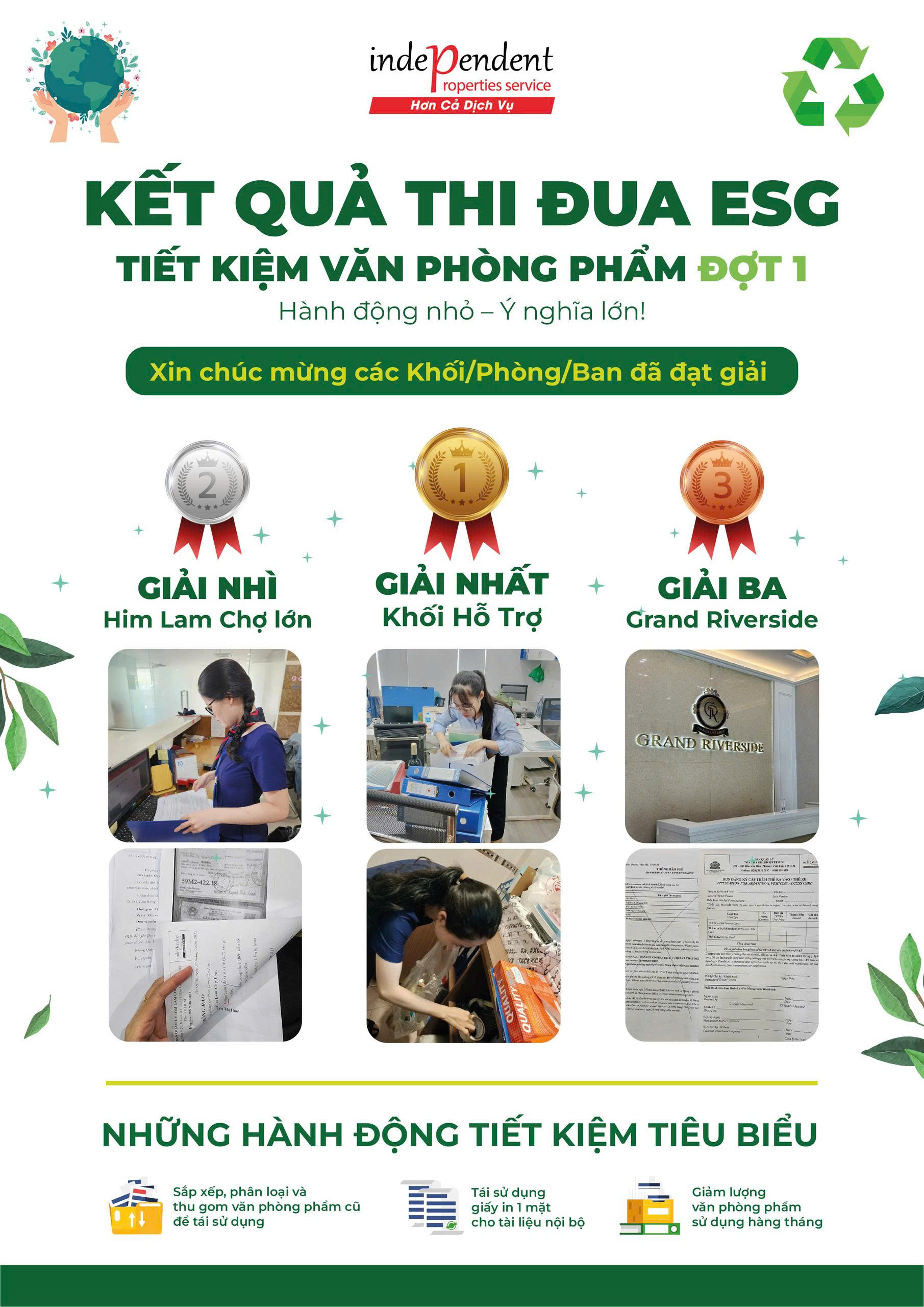 IPS thi đua tiết kiệm văn phòng phẩm ESG